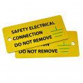 80mm X 35mm UV Stabilised Safety Electrical Connection Label, Pack of 5